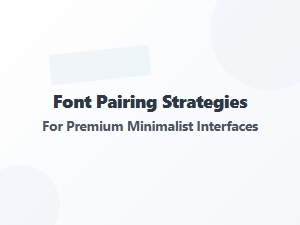 Font Pairing for Premium Minimalist Interfaces